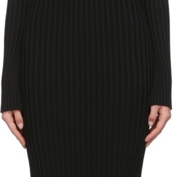 Minimalist Goth Helmut Lang Black Bodycon Dress Urban Witch Sz Small Halloween - Picture 10 of 10